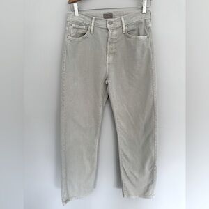 MOTHER Ditcher Crop Jeans Chalk It Up size 25